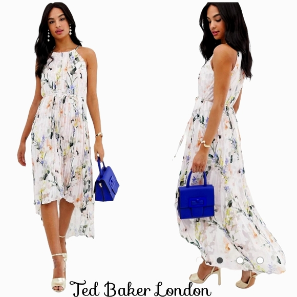 Ted Baker Dresses Nwot Ted Baker Valetia Halter White Wgarden